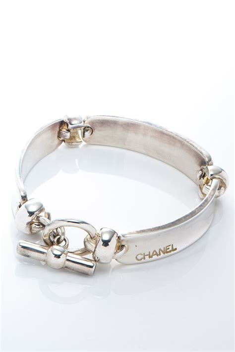 chanel silver bangle bracelet|vintage Chanel bracelets.